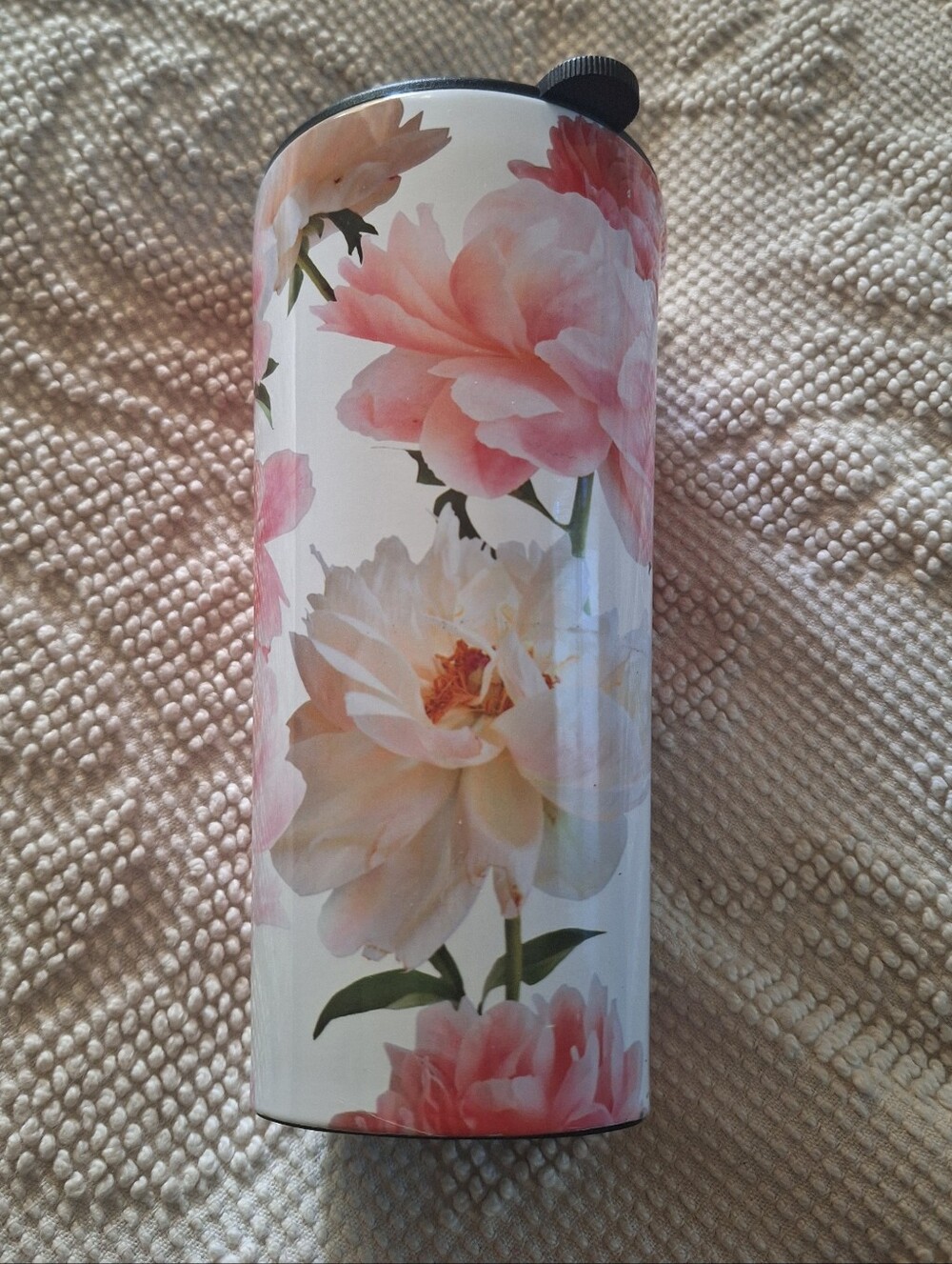 AWBxCorksicle Floral Stainless Tumbler - Pink Peony Limited Edition Design